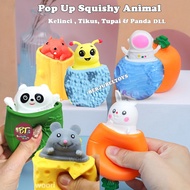 Squishy Kids Toys Character Stuffed Rabbit Panda Squirrel Mouse Baby Toys Pop Up Anti Stress