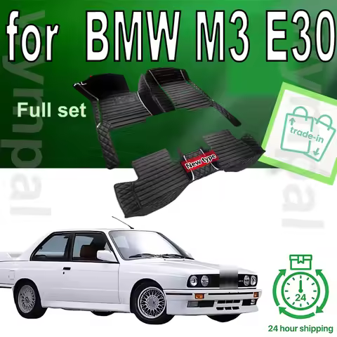 Car Floor Mat For BMW M3 E30 1986~1991 5 Seats Coupé Leather Floor Mats Full Cover Carpet Protector 