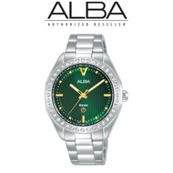 [Official Warranty] Alba AH7Y21X AH7Y21X1 Women's Singa Green Dial Stainless Steel Strap Watch