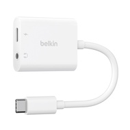 【Belkin】 RockStar 3.5mm 音頻+USB-C充電轉接器(白) NPA004btWH