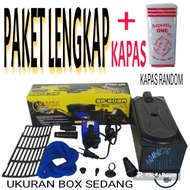 MESIN Armada SP-203 A (YELLOW) + COTTON: top filter box submersible pump machine aquarium filter box