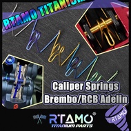 RTAMO Titanium Gr5 Brake Pad Springs Fit Brembo P34 CNC 2P RCB Adelin Frando 2Pot