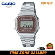 Casio Vintage A168WA-5AYDF Silver Stainless Steel Band Men Watch / Women Watch / A168WA-5AY / A168WA