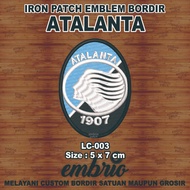 LC-003 ATALANTA LOGO EMBROIDERY PATCH ITALIAN LEAGUE CALCIO LEAGUE EMBROIDERY EMBLEM a - 5x7cm