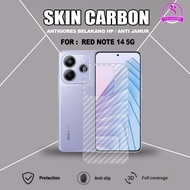 Redmi Note 14 4G Note 14 5G Note 14 Pro Note 14 Pro Plus Skin Carbon Transparent Garskin Anti-Scratc