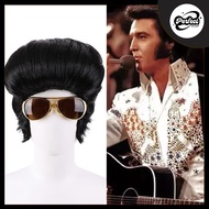 【Ready Stock🇲🇾】European American Rock Elvis Presley Wig for Cosplay Performance Dance Retro Party Ac
