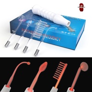 Beauty Device Facial Therapy Wand 4 in 1 High Frequency Electrode Wand w/Neon Electrotherapy Glass T