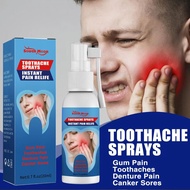 Toothache Spray Instant Teeth Pain Treatment Liquid Relief Denture Pain Canker Sores Tooth Oral Problem Improve Repair Gums Teeth Oral Cleaning Care Spray (20ml)