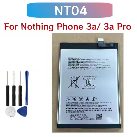 NT04 Replacement Battery 5000mAh 3.89V Li-Polymer Battery for Nothing Phone 3a / 3a Pro Mobile Phone