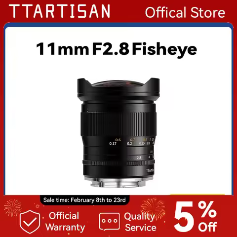 TTArtisan 11mm F2.8 Full Frame Fisheye Wide Angle Lens for Sony E Mount Canon Fujifilm Nikon Leica S