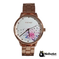 Nine West Women's Crystal Accented Bracelet Watch - Rose Gold (NW/2460FLRG)