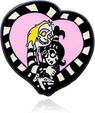 Beetle Sandworm Juice and Lydia Deetz Enamel Pin - Classic Horror Movie Brooch - Halloween Costume G