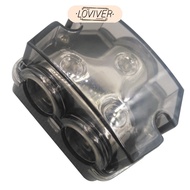 [LOVIVER] 2-Way Power /Ground Wire Distribution, 0-Gauge*1 Inputs 0-Gauge*2 Outputs