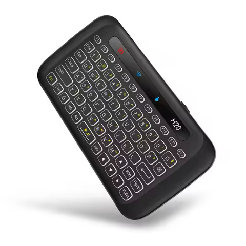 H20 Mini Wireless Keyboard with Backlight Touchpad 2.4GHz Air mouse IR Leaning Remote Control for An