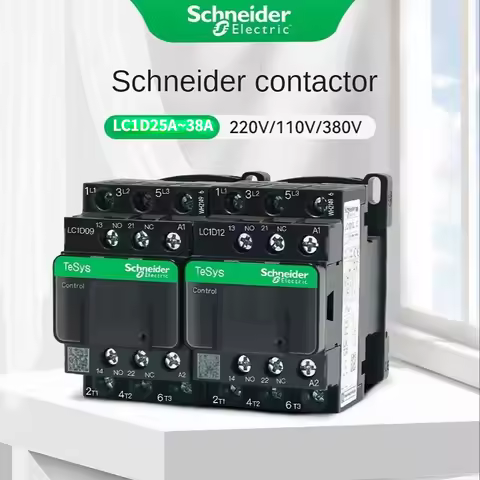Schneider New black version AC Three-pole contactor 3P LC1D25 LC1D32 LC1D38 B7C F7C Q7C M7C 24V 110V