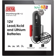 DEFA SmartCharge 6A + Li Portable battery charger for 12V lead/acid and lithium batteries