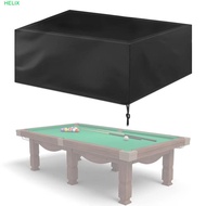 HELIX Billiard Table Cover, 7/8/9 Feet Waterproof Pool Table Dust Cover, Durable Oxford Cloth Black 