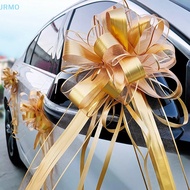 JRMO 4PCS Wedding Car Ribbon Pull Bows Knot Gift Wrap Wedding Car Decor Birthday Party Supplies DIY Home Decoration HOT