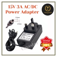 15V3A AC/DC Power Adapter 45Watt 15V 3A AC to DC Power Supply Adapter 45W AC DC Adapter