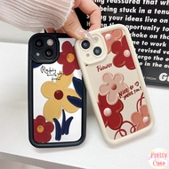 Casing Anti-fall Angel Eye Design Phone Case Motif Red Pink Yellow Flower for OPPO Reno 12 11 10 8 7