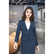 Purple purple long-sleeved 2-layer vest with 1 button and 2 fake pocket flaps AVL017TT1