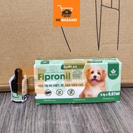 Five Fipronil 10% Spot On Small Ticks and Fleas Killing for Dogs and Cats