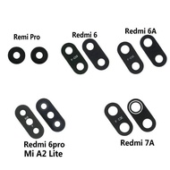 2ชิ้นสำหรับ Xiaomi Redmi 6A / 6 / 6pro Mi A2 Lite / 7A / 8A สำหรับ Redmi Note 8 7 6 5 Pro 5A K30ใหม่กล้องมองหลังเลนส์กระจกที่มีชิ้นส่วนสติกเกอร์