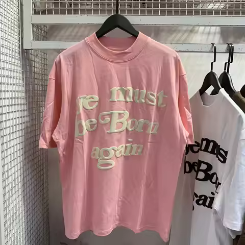 2024 New Puff Letter Print CPFMT-Shirt Men Women CPFM.XYZ Ye Must Be Born Again Kanye West T Shirt S
