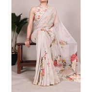 《1 MINUTE SAREE》 READYMADE GEORGETTW FLORAL SAREE