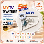 [5 Pcs Full Set] MYTV Original ODU Satellite Antenna Outdoor 67cm Dish LNB 10M Cable for MYTV Astro 