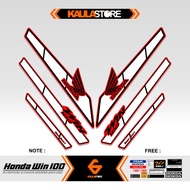 HONDA WIN STRIPING 38 MOTIF/ WIN 100 STICKER/ VIRAL WIN 100 VARIATION STICKER/ KAULADECAL/