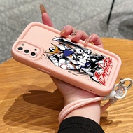 Case For Samsung Galaxy A03s A02s M02s F02s Silicone Robot Phone Strap