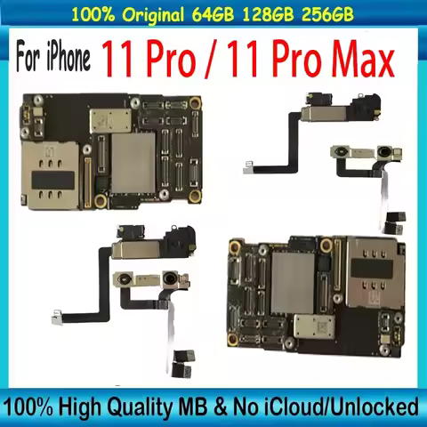Clean iCloud Unlocked for iPhone 11 PRO MAX Motherboard Mainboard With Face ID Logic Board For iPhon