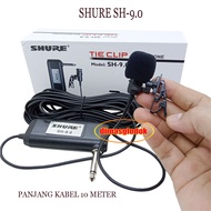 Mik Imam Masjid SHURE SH-9.0 / SH-7.0/SH 888 Microfon Kabel Mic Clip On Jepit Panjang Kabel 10 Meter