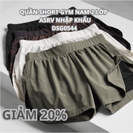 Men's 2-layer shorts asrv dsg0544 - high quality wind fabric, breathable, flexible stretch