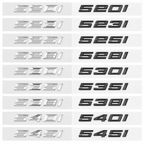 ABS Car Rear Trunk Letters Logo Badge Emblem Sticker For BMW 5 Series 520i 523i 525i 528i 530i 535i 