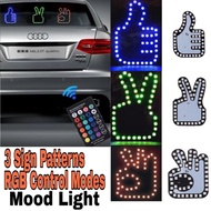 New 2024 Hand Sign LED Mood Light RGB remote USB baru lampu grab axia alza saga persona bezza city vios almera x50 Myvi