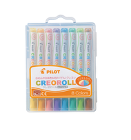 PILOT - 日本製造 蠟筆CREOROLL 柔和色 AO-CR6P-S8 8色套裝 - 平行進口貨