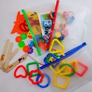 Montessori busy bag learning educational IQ puzzle all-in-one bag