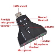 CHANEL USB 2.0 Double Channel 7.1 Virtual Sound Card 2 Channel USB Sound Card/