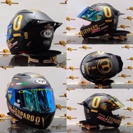 helm full face KYT rc seven paket ganteng leopard