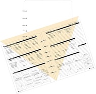 Planner Pad 7 Hole Loose Leaf 3-Tier Funnel Down 12 Month Organizer, October 2025 – September 2026, 