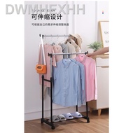 【new】▲Double Pole Clothes Rack Hanger Drying Rack Shoes Towel Rack Rak Baju Besi Rak Ampaian Penyidai Baju Stainless Ste