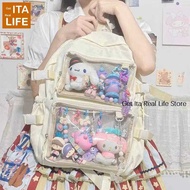 Italife Ita Bag - Large School Backpack with Clear Pockets & Insert Plate - Perfect for Girls & Wome