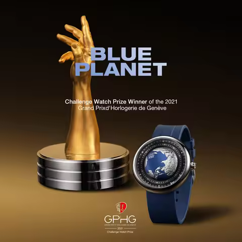 CIGA Design Blue Planet Watches for Men High-end Luxury Mechanical Automatic Watch Steel / Titanium 