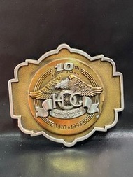 Harley Davidson Owners Group 10th Anniversary Belt Buckle  哈利車主會皮帶扣