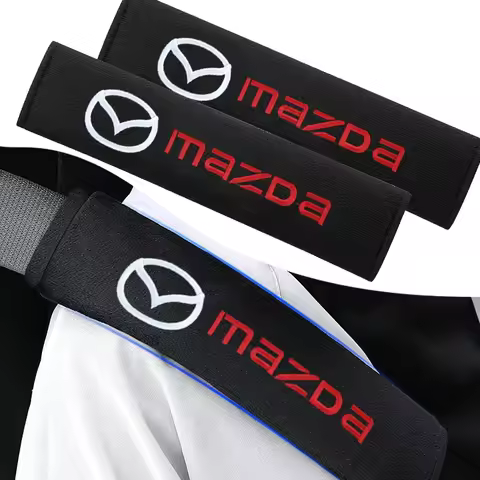 Cotton Car Badge Seat Belt Shoulder Protection Cushion For Mazda 3 7 8 Atenza Axela 5 6 323 500 RX7 