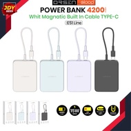 Orsen by Eloop E51 Line แบตสำรอง มีสายในตัว PowerBank 4200mAh ชาร์จไฟ 2.4A 12W Power Bank ของแท้ 100% Mini JDY8899