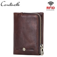 ของใหม่ขนาดเล็กกระเป๋าสตางค์ Crazy Horse กระเป๋าสตางค์ซิปกระเป๋าใส่เหรียญคุณภาพสั้นกระเป๋าใส่เงินสำห