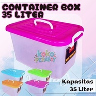 Large Containier Box with Wheels 35 L Elephant Storage Box/